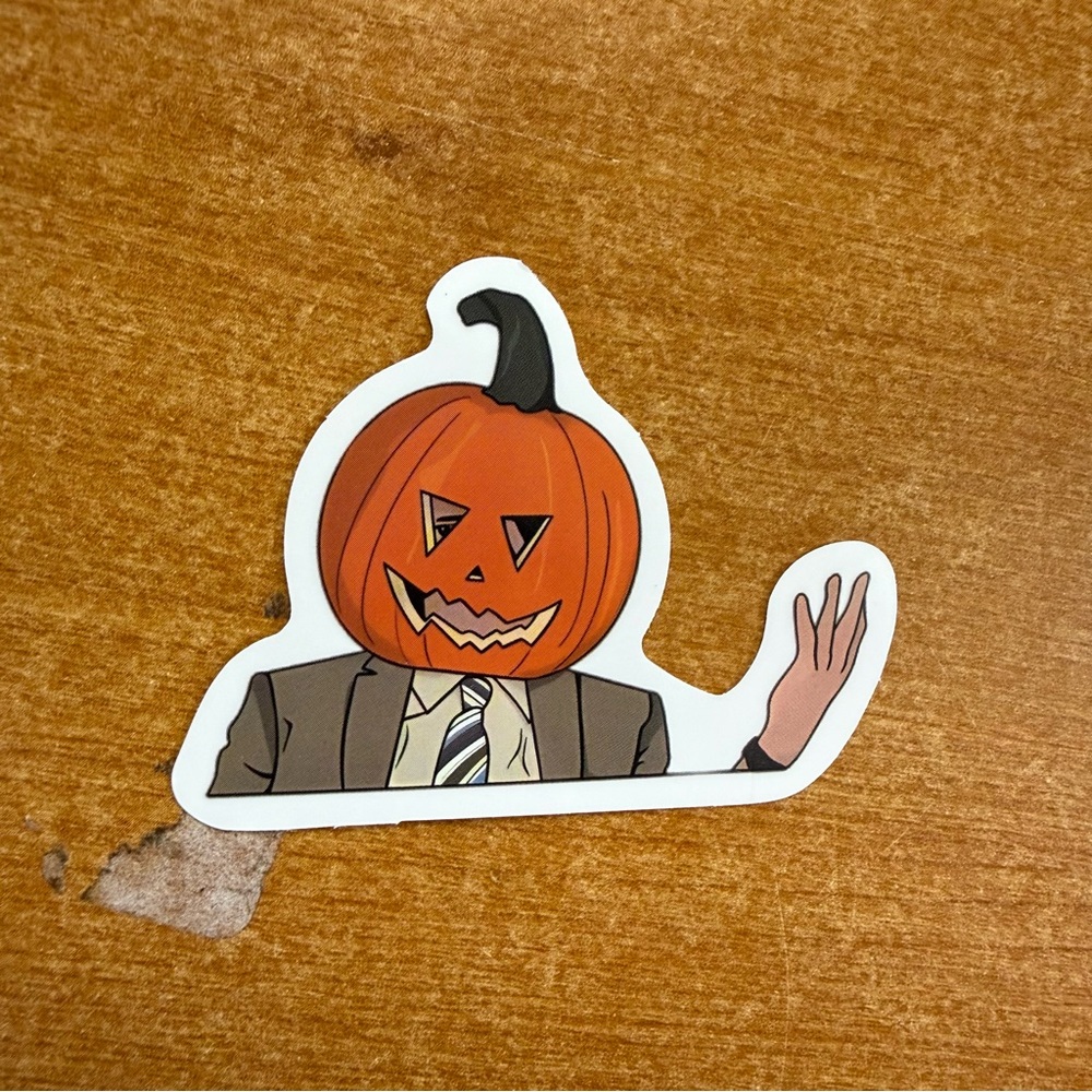 Pumpkin Head Sticker‎